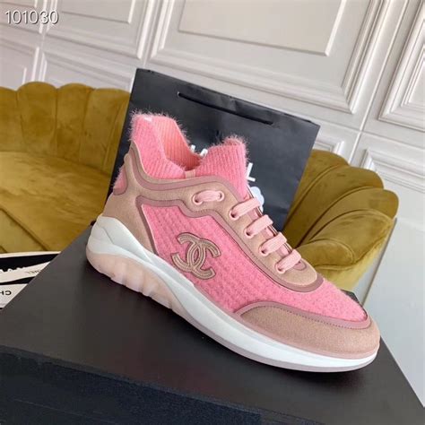 chanel pink sneaker|Chanel tennis shoes pink.